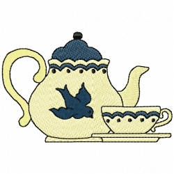 Teapots Embroidery Design 5 Teapots Embroidery Design 5